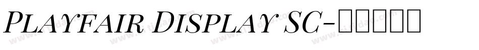 Playfair Display SC字体转换